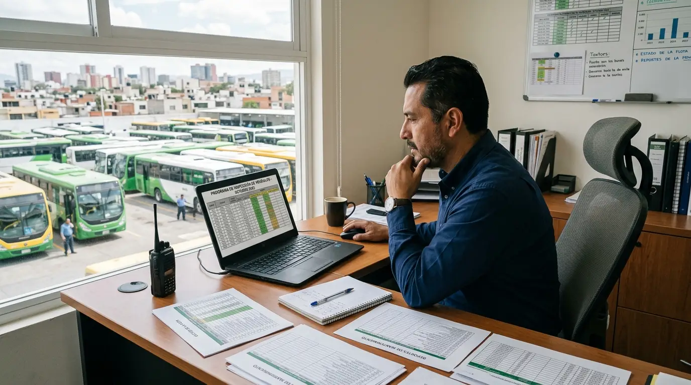 Gestión de vencimientos de inspección técnica en empresa de transporte interprovincial