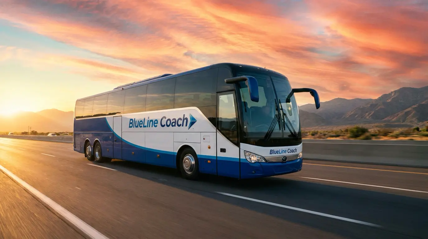 What Is Route Optimization? How It Cuts Costs for Bus Operators 2 Intercity coach bus on highway showing efficient long-distance route operation