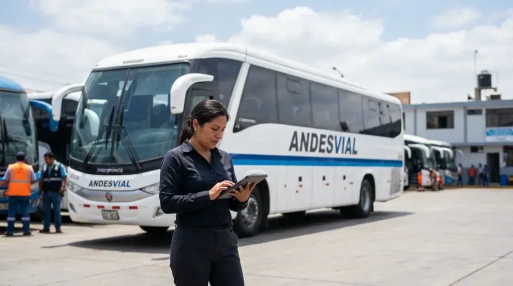 Administradora revisando la documentación de una unidad, entre ella la tarjeta de propiedad